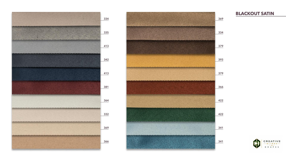 Blackout Satin Drapery Fabric [Per Yard]