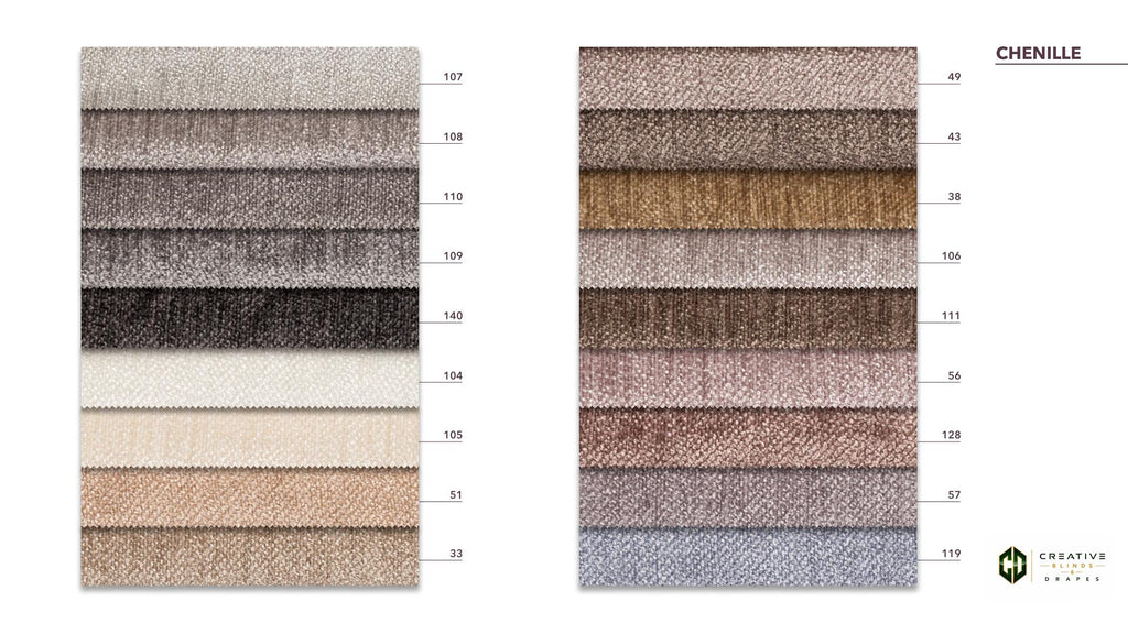 Chenille Drapery Fabric [Per Yard]