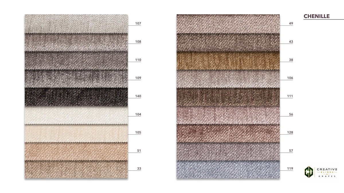 Chenille Drapery Fabric [Per Yard]